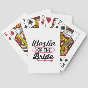 Wedding Bestie Of The Bride Playing Cards