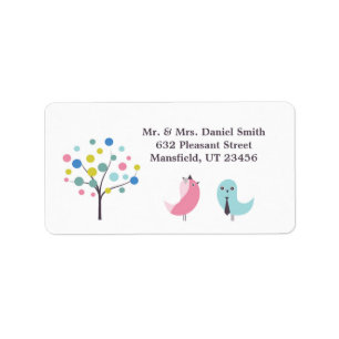 Wedding Birdies Shipping Address Label