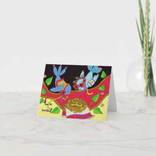 Wedding Birds Bliss Ukrainian Folk Art Invitation