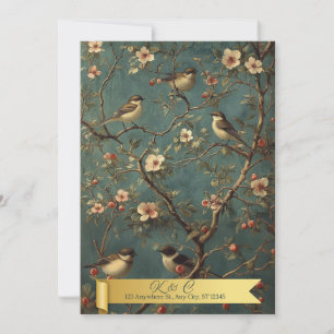 wedding birds invitation