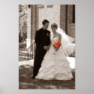 wedding black and white poster