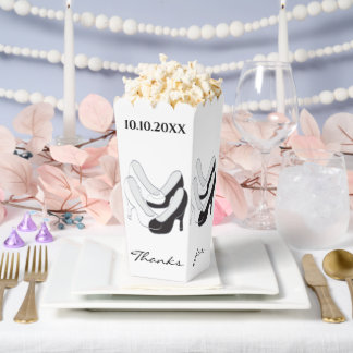 Wedding Black n White Shoes Lining Favour Boxes