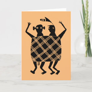 Wedding Blanket Mimbres Pottery Design Thank You Card