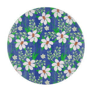 Wedding Bliss: Floral Invitation Background Cutting Board