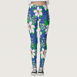 Wedding Bliss: Floral Invitation Background Leggings