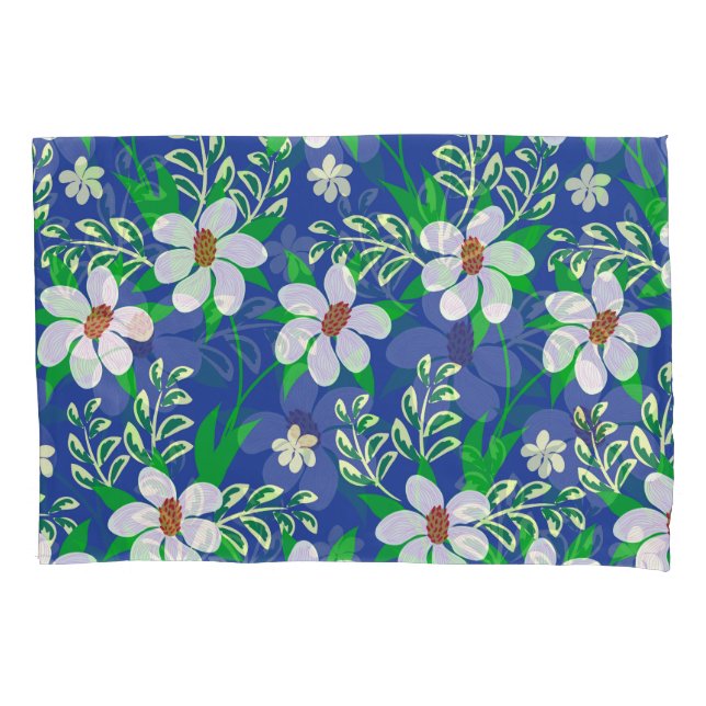 Wedding Bliss: Floral Invitation Background Pillowcase (Front)