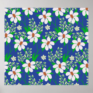 Wedding Bliss: Floral Invitation Background Poster