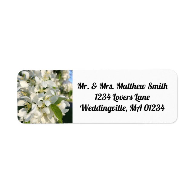 Wedding Blossoms Return Address Label (Front)