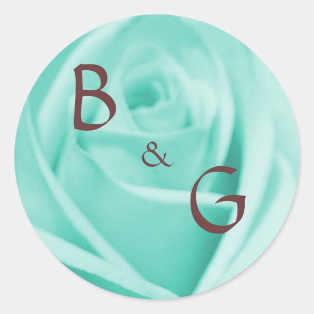 Wedding Blue & Chocolate - stickers (Front)