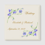 Wedding. Bluebell flowers Magnet<br><div class="desc">Stylised bluebell flowers in a soft light. Fully customisable. You can rearrange position and size of some images . Also you can change font,  colour,  size or put your own message.</div>