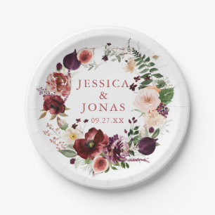 Wedding Blush Cocktail Party Paper Plate