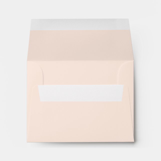 Wedding Blush Peach Pink Elegant Botanical RSVP Envelope (Back (Bottom))
