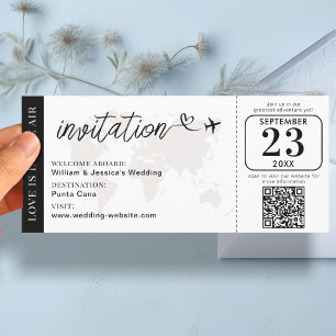 Wedding Boarding Pass Invitation