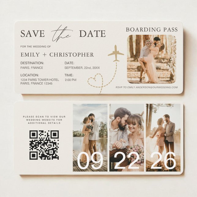Wedding Boarding Pass Plane QR Code (Creator Uploaded)