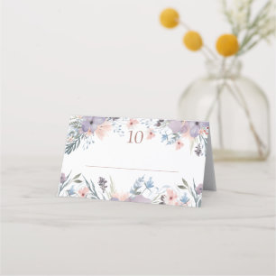 Wedding Boho Floral Wildflowers Place Card