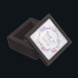 Wedding boho flower girl purple thank you gift box<br><div class="desc">Show your appreciation to your flower girls with this boho feather and beads watercolor thank you wedding gift box. Perfect to give with a token of your appreciation or to add to your favour bags as a gift on its own. Fashionable boho colourful shades of purple, pink, aqua blues and...</div>