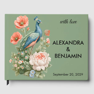 Wedding Botanical Vintage Elegant Guest Message Book