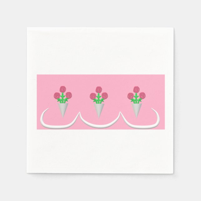 Wedding Bouquet Napkin (Front)