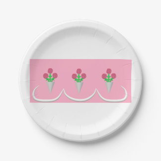 Wedding Bouquet Paper Plate