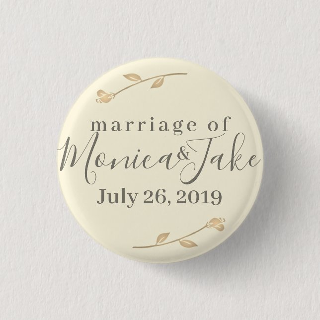 Wedding Bridal Buttons (Front)