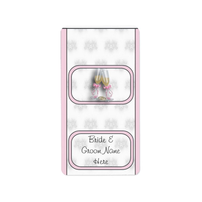 Wedding Bridal Hershey Mini Candy Wrapper Labels (Front)