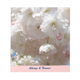 Wedding Bridal notepads Blossoms Always & Forever
