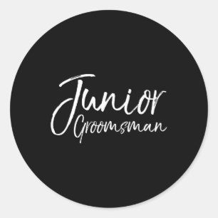 Wedding Bridal Party Gift For Groomsmen Junior Gro Classic Round Sticker
