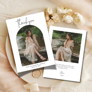 Wedding Bridal Shower Arch Photo Script Thank You Card