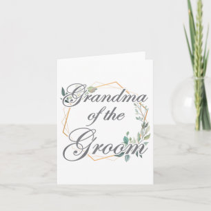 Wedding Bridal Shower Bride Grandma Of The Groom _ Card