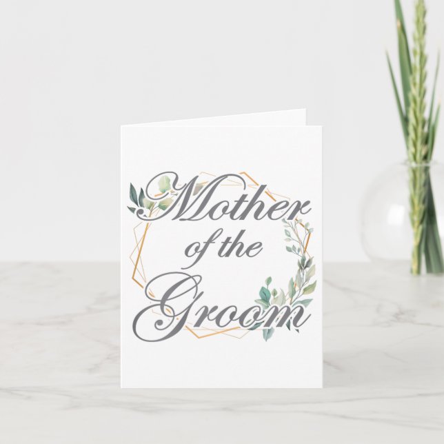 Wedding Bridal Shower Bride Mum Mother Of The Groo Card (Front)