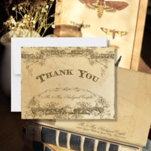 Wedding Bridal Thank You Stationery Vintage Tea Invitation