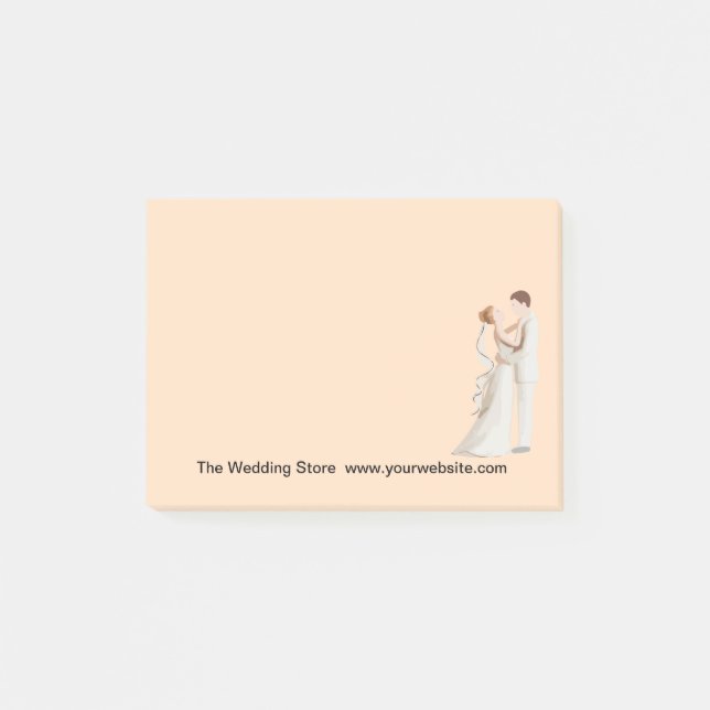 Wedding Bridal Theme Post-it Notes (Front)