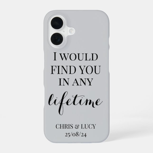 Wedding, bride and groom personalized phone case (Back)
