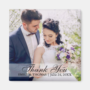 Wedding Bride and Groom Photo Magnet S W