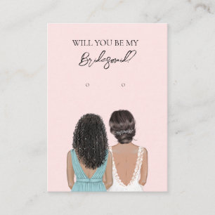Wedding Bride Bridesmaid Earring Display Card