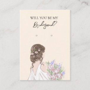 Wedding Bride Bridesmaid Earring Display Card