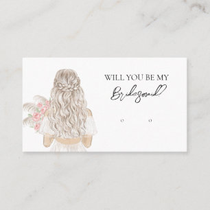 Wedding Bride Bridesmaid Earring Display Card