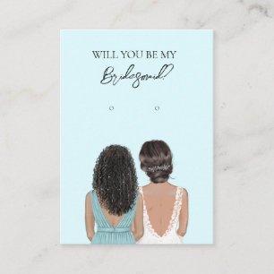 Wedding Bride Bridesmaid Earring Display Card