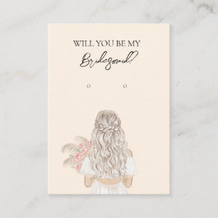 Wedding Bride Bridesmaid Earring Display Card