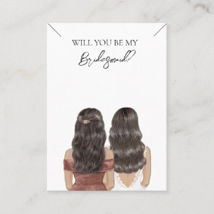 Wedding Bride Bridesmaid Necklace Display Card