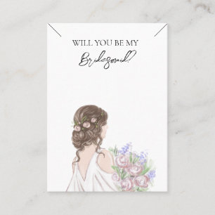 Wedding Bride Bridesmaid Necklace Display Card