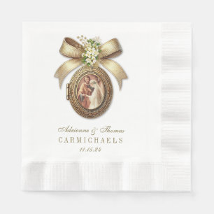 Wedding Bride Groom Catholic Matrimony Mary Joseph Napkin