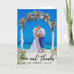 Wedding Bride Groom Photo Love and Fold Card