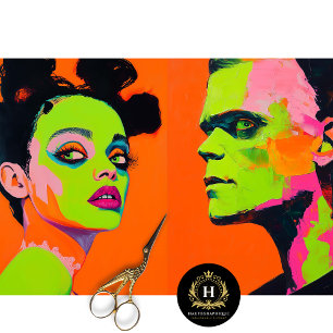 Wedding Bride of Frankenstein Decoupage  Tissue Paper