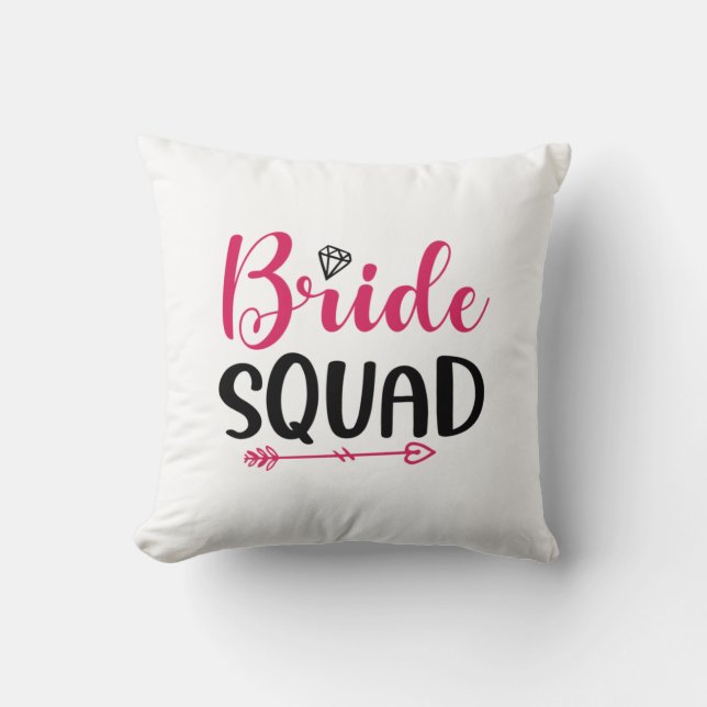 Wedding Bride Squad Cushion (Front)
