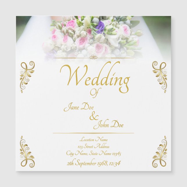 Wedding - bride with colourful wedding bouquet (Front)