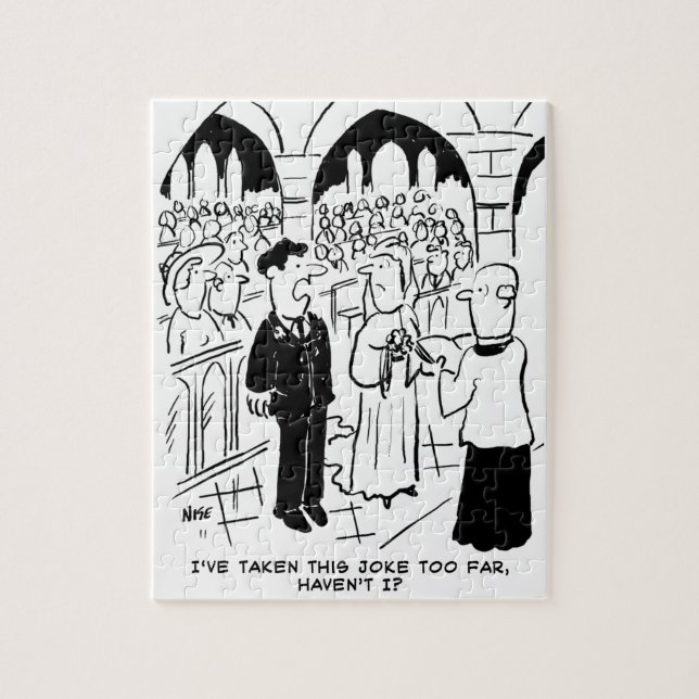 Wedding - Bridegroom Practical Joke Cartoon Jigsaw Puzzle (Vertical)