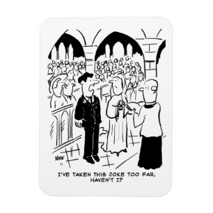 Wedding - Bridegroom Practical Joke Cartoon Magnet