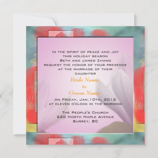 wedding, bride's parents invitation (Front)