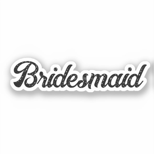Wedding Bridesmaid 2024 Simple Custom Elegant Cool (Front)